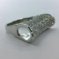Silver Bling Fashion Ring - 100+ Crystals - Offer Hunts