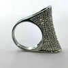 Silver Bling Fashion Ring - 100+ Crystals - Offer Hunts