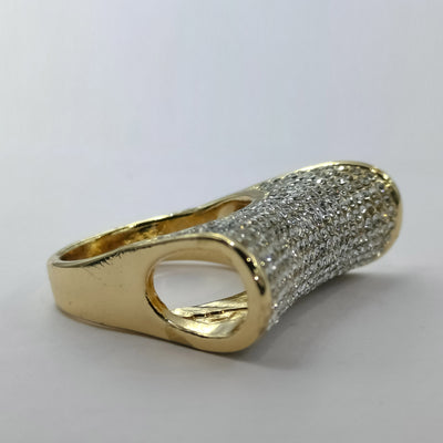 Golden Bling Fashion Ring - 100+ Crystals - Offer Hunts