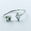 Bi-Stone Silver Adjustable Ring - Offer Hunts