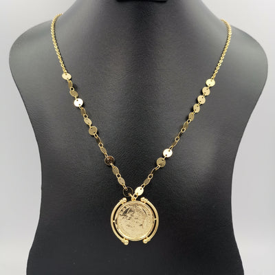 24K Gold Plated Coin Necklace - Style 1 - Offer Hunts