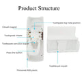 Toothbrush Holder, Automatic Toothpaste Dispenser, Toothpaste Squeezer Kit With 5 Toothbrush Holder Organizer Set - Offer Hunts