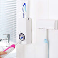 Toothbrush Holder, Automatic Toothpaste Dispenser, Toothpaste Squeezer Kit With 5 Toothbrush Holder Organizer Set - Offer Hunts